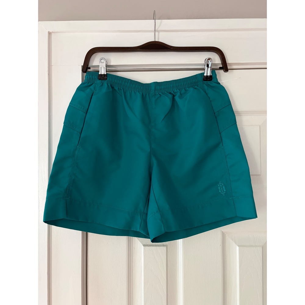 FP Movement Free People Teal Green Athletic Shorts Pink Logo XS‎ NEW